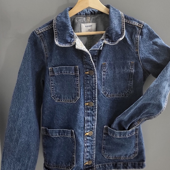 Old Navy Medium-Wash Jean Chore Jacket - Picture 7 of 8